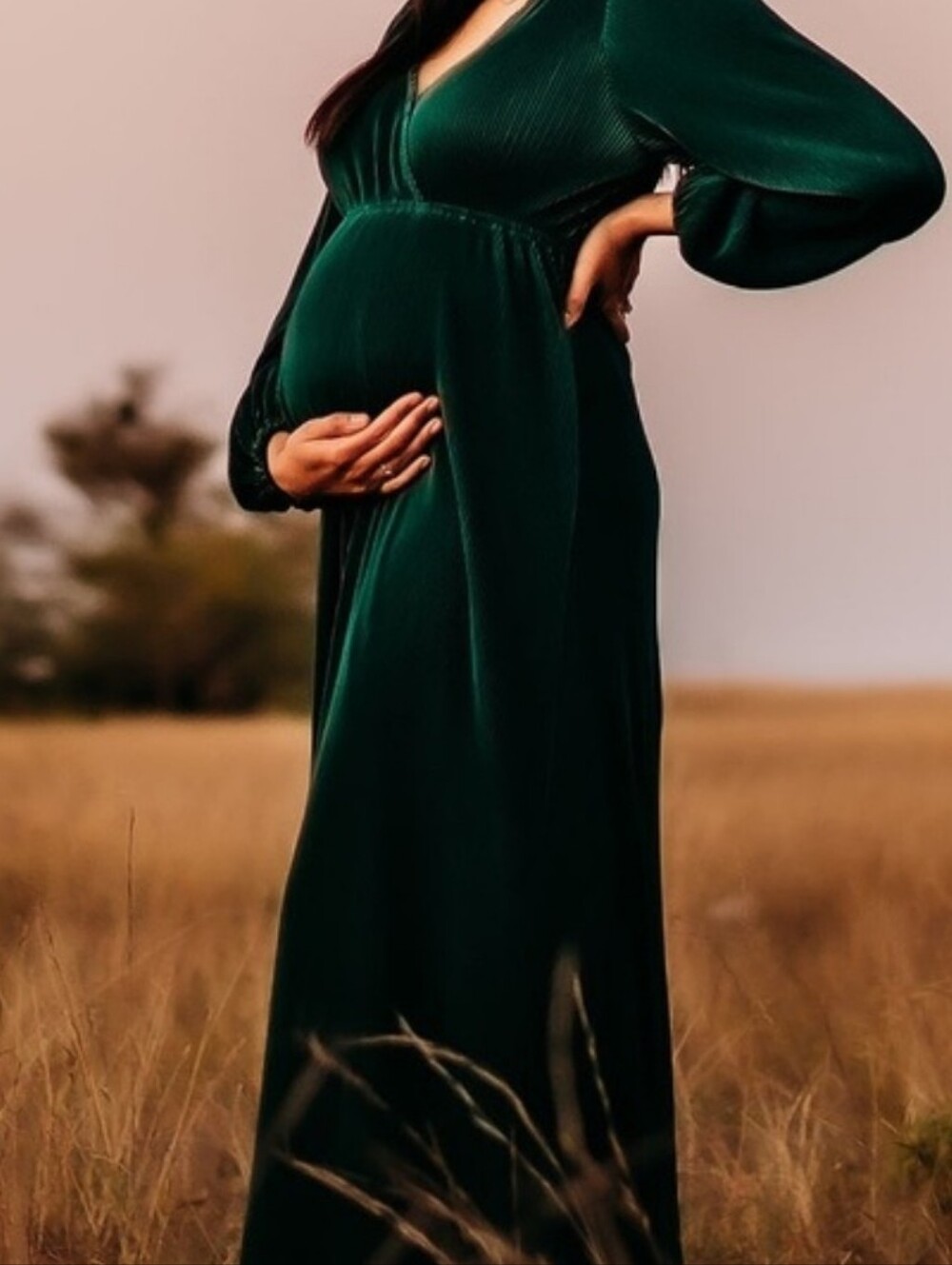 Baltic Born Emerald Green Long Sleeve Maxi Dress